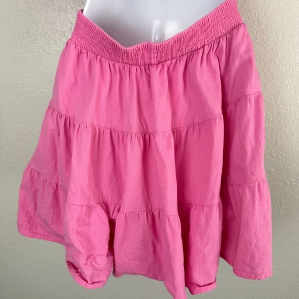 Shy Velvet pink square neck crossover smocked waist cutout mini dress S - Picture 9 of 11
